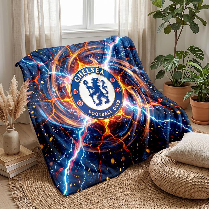 Coperta a tema Chelsea FC Morbida coperta in flanella Coperta morbida da divano Coperta accogliente per divano e letto per la decorazione della casa