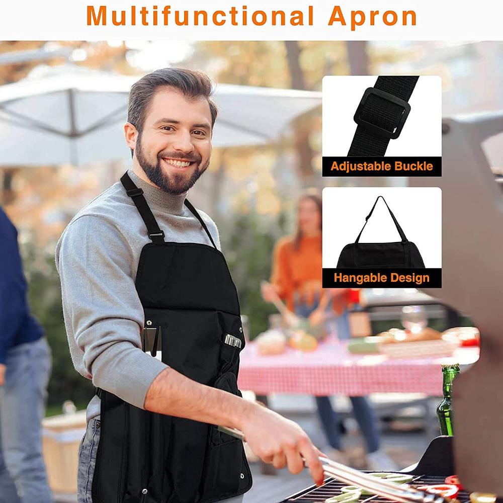 25-piece & 39-piece Sets Stainless Steel Handle Outdoor Kitchen Grill Set Barbecue Accessories BBQ Tool with Oxford Cloth Case