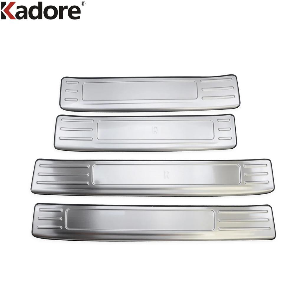 For Toyota Highlander XU70 Kluger Hybrid -2024 Steel Car Door Sill Scuff Plate Cover Trim Welcome Pedal Guard Accessories
