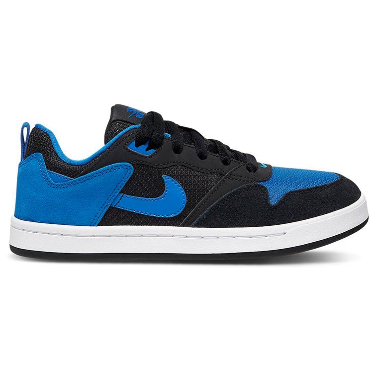 Nike SB Alleyoop Comfortable Cushioning Low top Kids' Skateboarding Shoes Black Blue Teenagers CJ0883-004