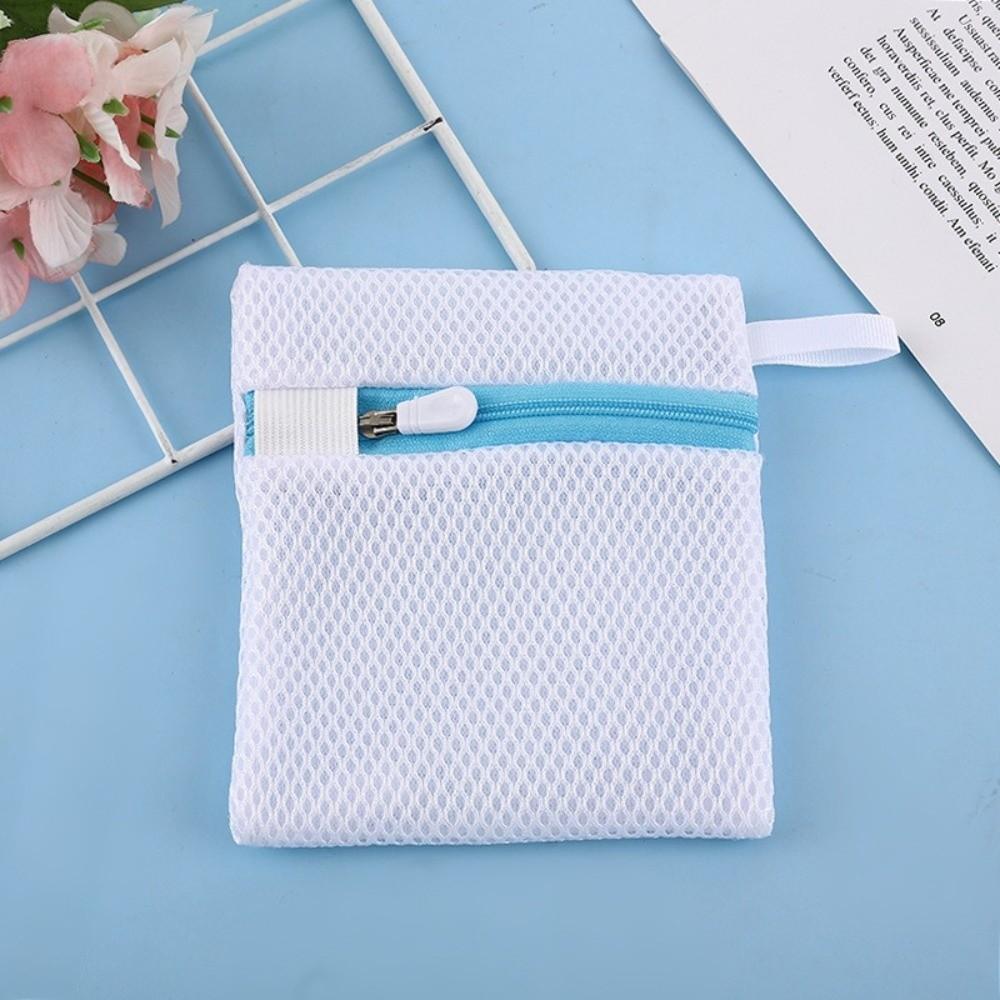 Simple Mini Small Mesh Laundry Bag Single-Layer Mesh Machine Zipper Bag Polyester Zipper Scent Beads Special Bags Travel