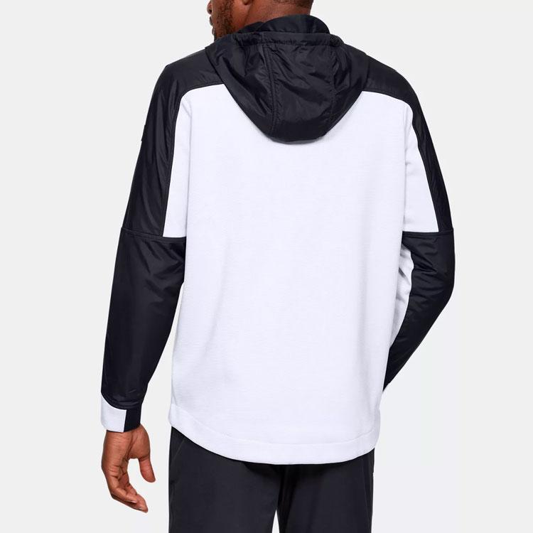 Under Armour ColdGear Breathable Training Sports Hooded Jacket Men Outerwear White 1320710-101