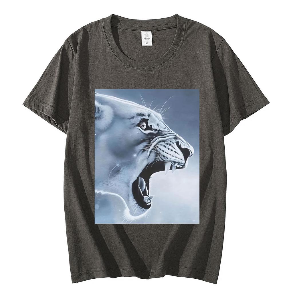 Funny Rage Bait Lion Meme Graphic T Shirts Summer Casual Comfort Short Sleeve Tshirt Men Women Clothing Fashion Loose Tshirts