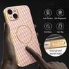 For iPhone 15 Plus Phone Case Carbon Fiber Textured Electroplated TPU Back Cover