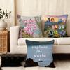 Positive Words INS Cushion Cover Plush Fabric Soft DoubleSided Printed Sofa Warm Winter Home Child Gift Pillow Case