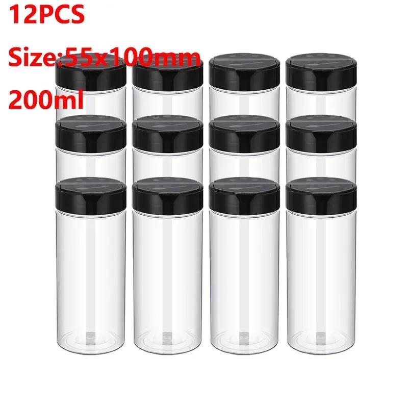 12/4/1PCS Clear Spices Bottle for Kitchen Condiment Seasoning Container Plastic Seasoning Jars Condiment Box Kitchen Supplies