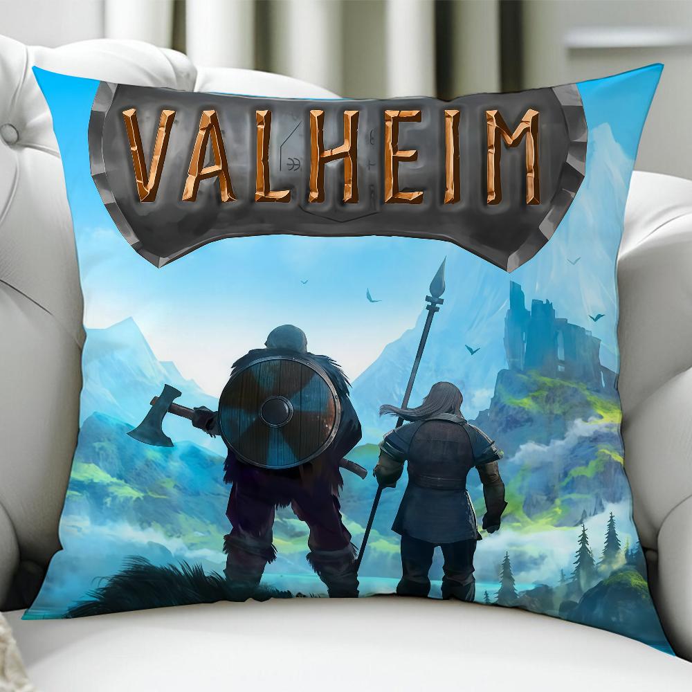 Game VValheim Mistlands cushion cover Birthday Anniversary Gifts Double Sided Printed Zipper Cushion Cover Soft Skin Bedding
