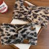 Soft Cross Headband High Elasticity Turban Headwrap Leopard Print Headband  Winter Season