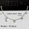 Pearl Zirconia  Chain Shoe Buckle Bow Pendant String Shoes Accessories Bag Pendant Key Chain Shoe Decoration