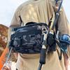 Large Capacity Fishing Gear Bag Waterproof Oxford Cloth Multi-Pocket Multifunction Lure Rod Line Holder Fishing Accessories Shoulder Bag Organizer