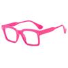 Unisex Fashion Square Anti-Blue Light Glasses - Fit for Myopia, Versatile Frame with Clear Lenses