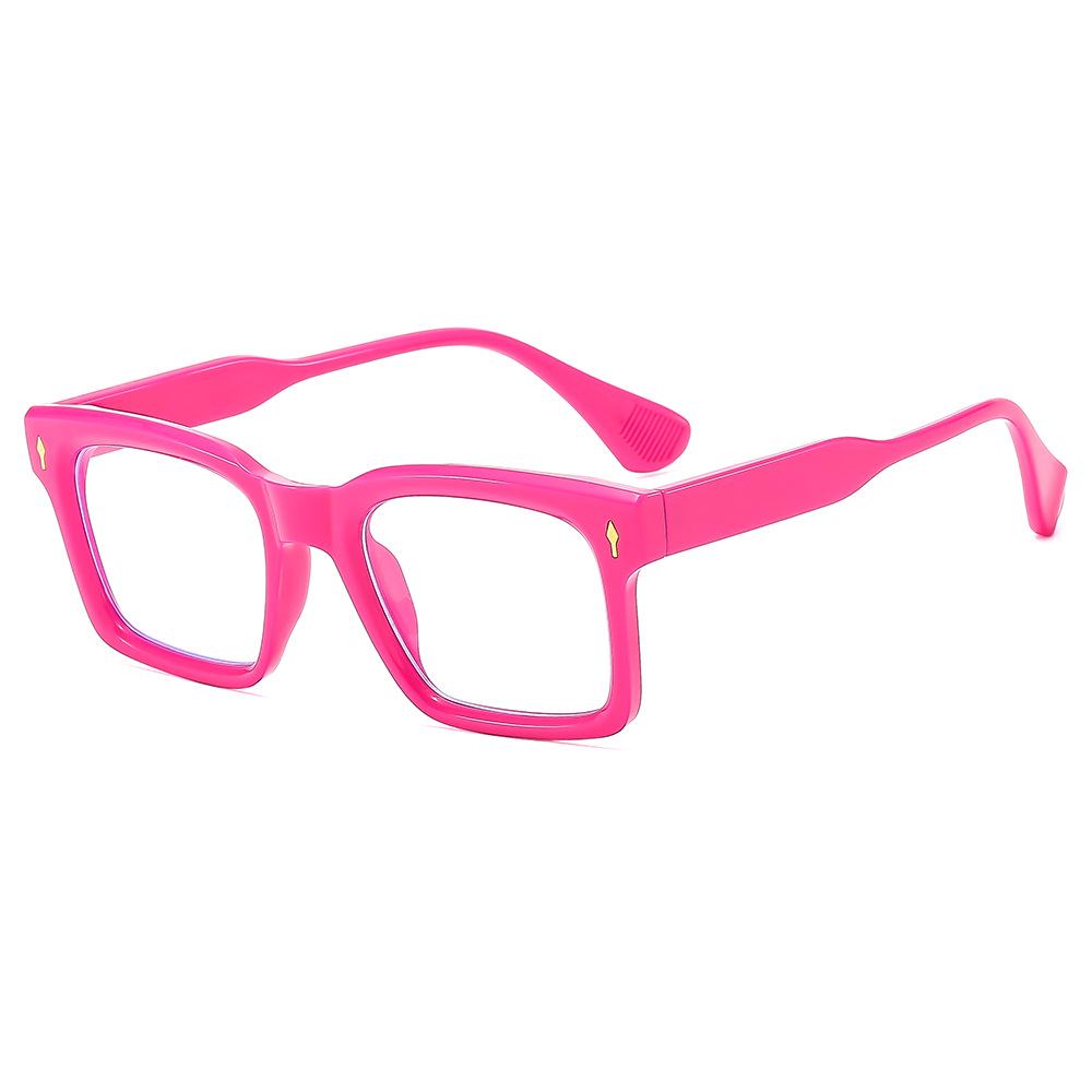 Unisex Fashion Square Anti-Blue Light Glasses - Fit for Myopia, Versatile Frame with Clear Lenses