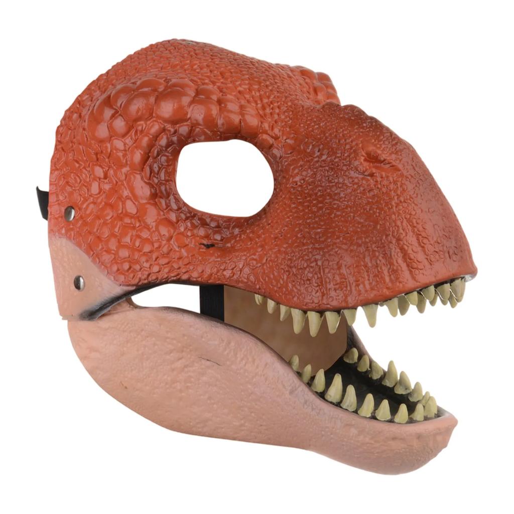 Maschera di Drago Dinosauro Halloween Serpente Bocca Aperta Lattice Testa di Dinosauro Horror Accessori Cosplay Halloween Foto Oggetti di Scena Decorazioni