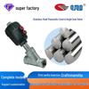 Stainless Steel Threaded Pneumatic Steam Angle Seat Valve, Hard Seal, Air Control 7114025-63