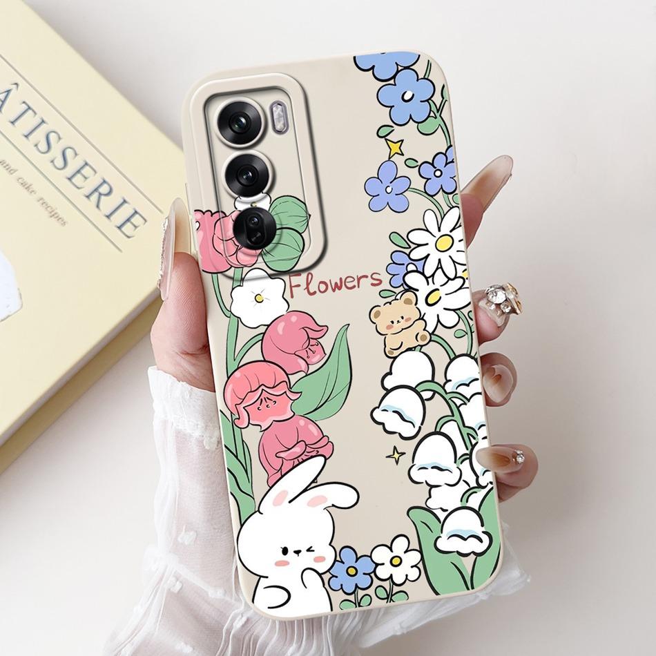 For OPPO Reno12 12Pro Elegant Butterfly Floral Phone Case For Oppo Reno12 Pro Reno 12 5G CPH2625 CPH2629 Soft Silicone Cases