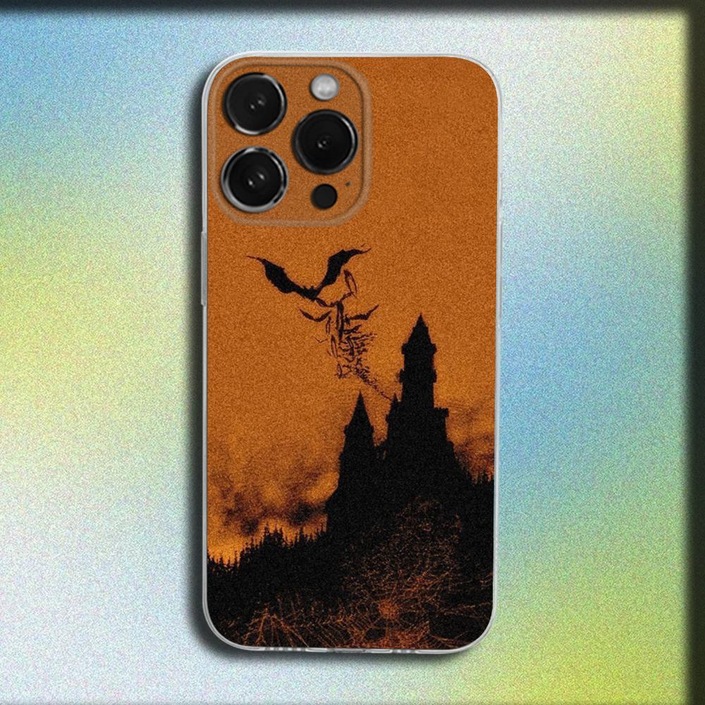 Goth Vampire Bat Gothic Phone Case For iPhone 16,15,14,13,12,11 Plus,Pro,Max,XR,XS,X,Plus,SE,Mini Transparent Soft Cover