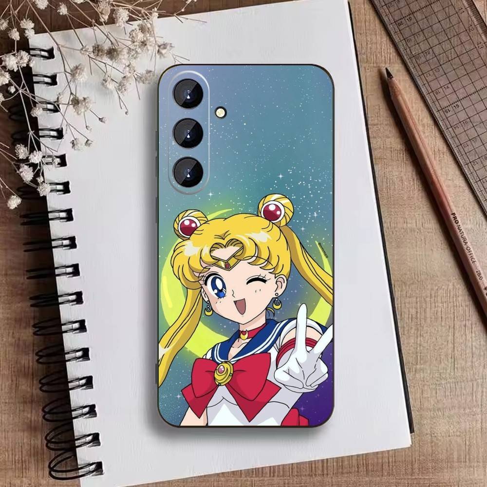

Мультяшный чехол для телефона K-Sailor Moon для Samsung Galaxy A73, A21s, A22, A31, A52, A53, A71, A41, Мягкий черный корпус Samsung a51 4g