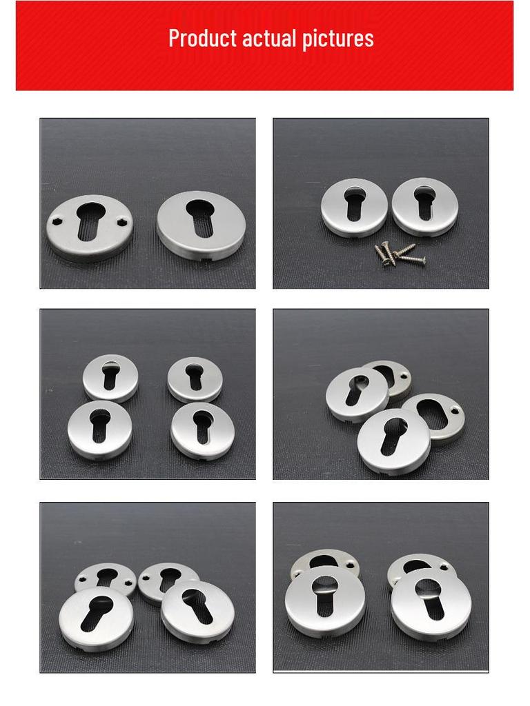 European Standard Stainless Steel 304 Lock Cylinder Keyhole Cover, Decorative Split Hardware Accessories.