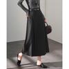 TERRE BLEUE Hepburn Style Pleated A-Line Skirt