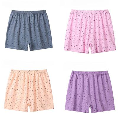 4 ks dámského spodního prádla velké velikosti z bavlny XL 2XL 3XL 4XL 5XL volné měkké kalhotky pro matky prodyšné boxerky šortky domácí spodní prádlo