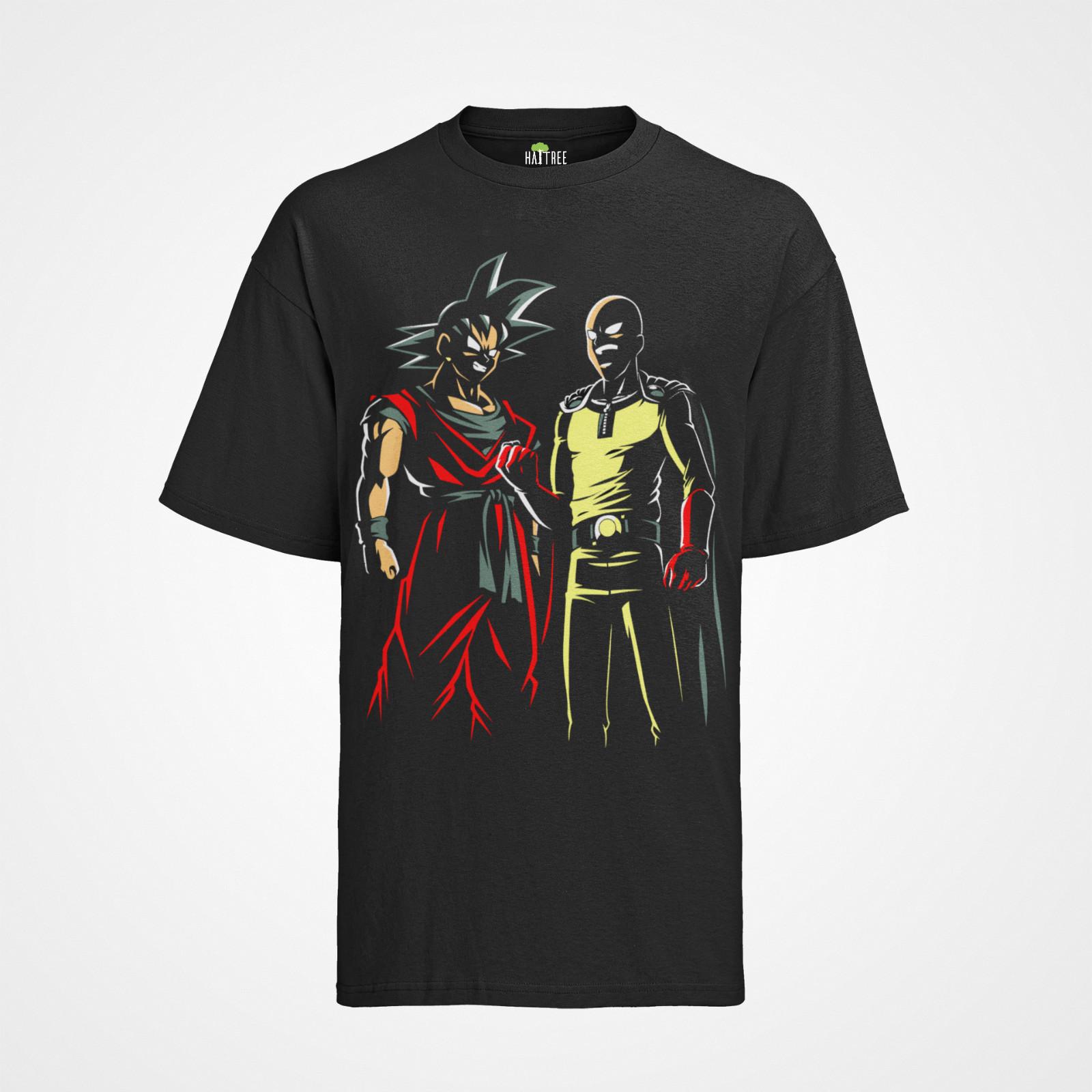 

Son Goku Saitama One Punch Man Dragon Ball Herren T-Shirt Mens Womens Tees Top Bio Baumwolle T-Shirt Mens Womens Tees Top 4XL