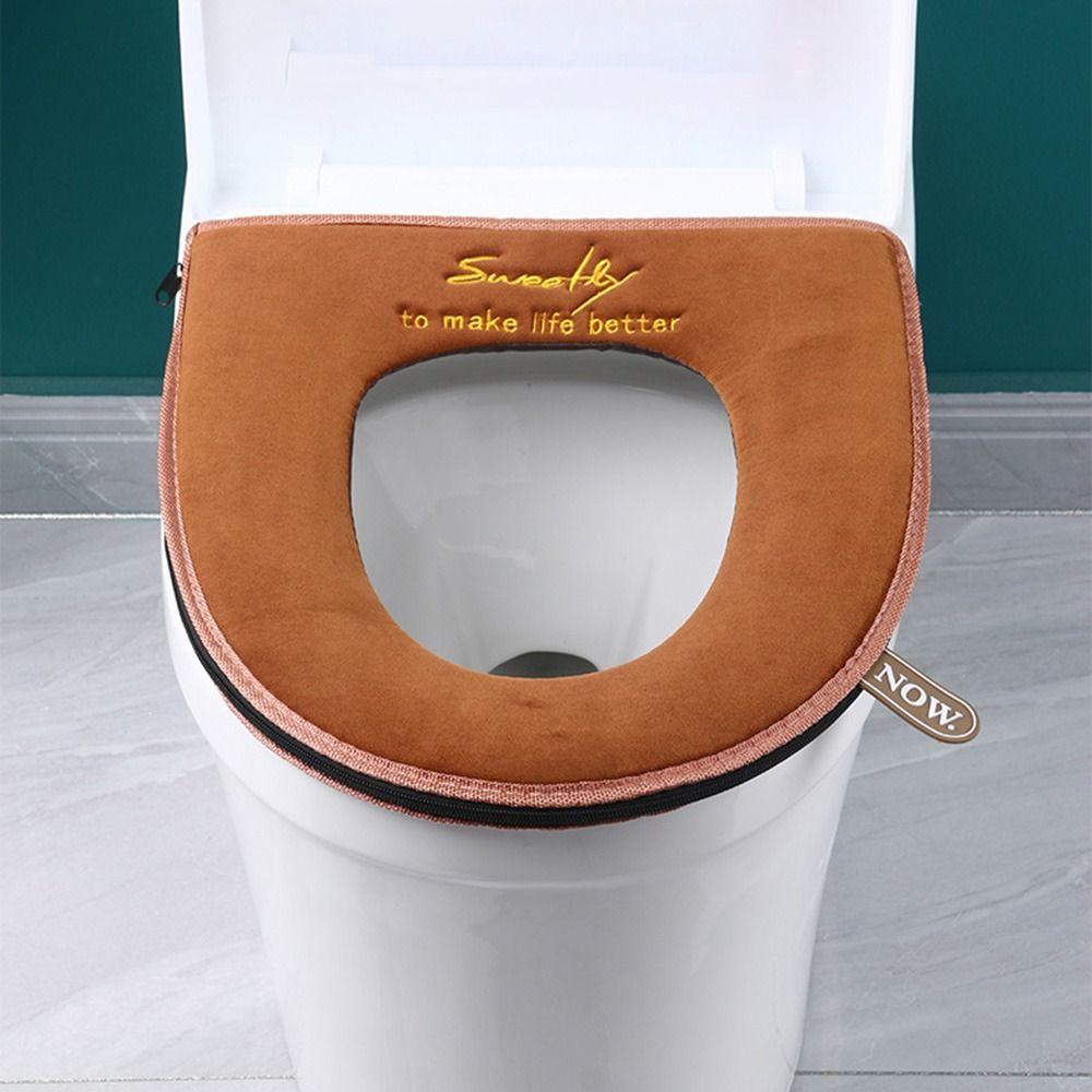 Warm Toilet Seat Cover Universal Toilet Cover Cushion Protective Sleeve Toilet Mat Pad  Winter