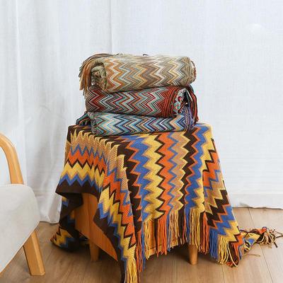 Coperta Bohemian con Nappe Lavorata a Maglia per Divano da Ufficio e Letto