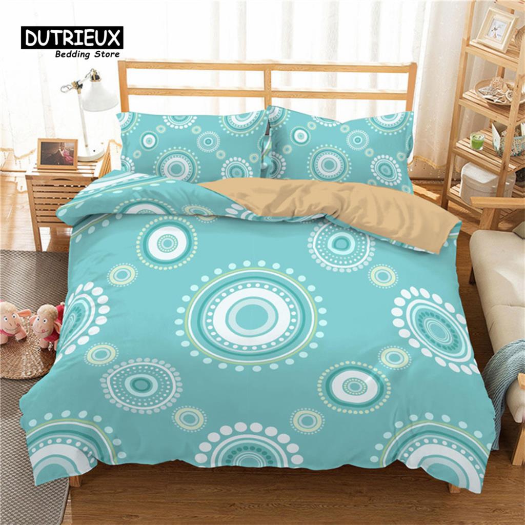 Bohemian Mandala Duvet Cover Set King Queen Size 2/3Pcs Hippie Bedding Set Polyester Indian Ethnic Floral Quilt Cover Pillowcase