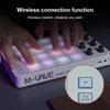 M-VAVE SMC-PAD Wireless MIDI Pad | 16 RGB Pads, Bluetooth & USB-C Portable for Studio/Live