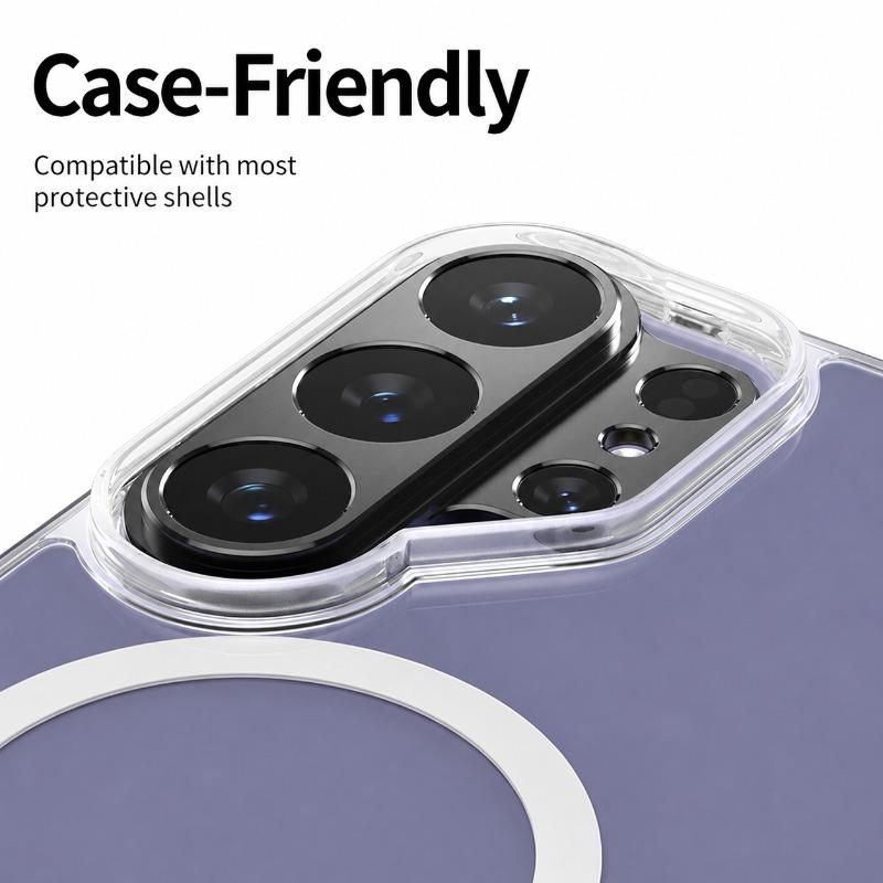 Custom Fit Samsung S26 Lens Shield Hollow Metal Frame Camera Ring Film S26 Ultra Integrated Matte Lens Guard Anti-Scratch Camera