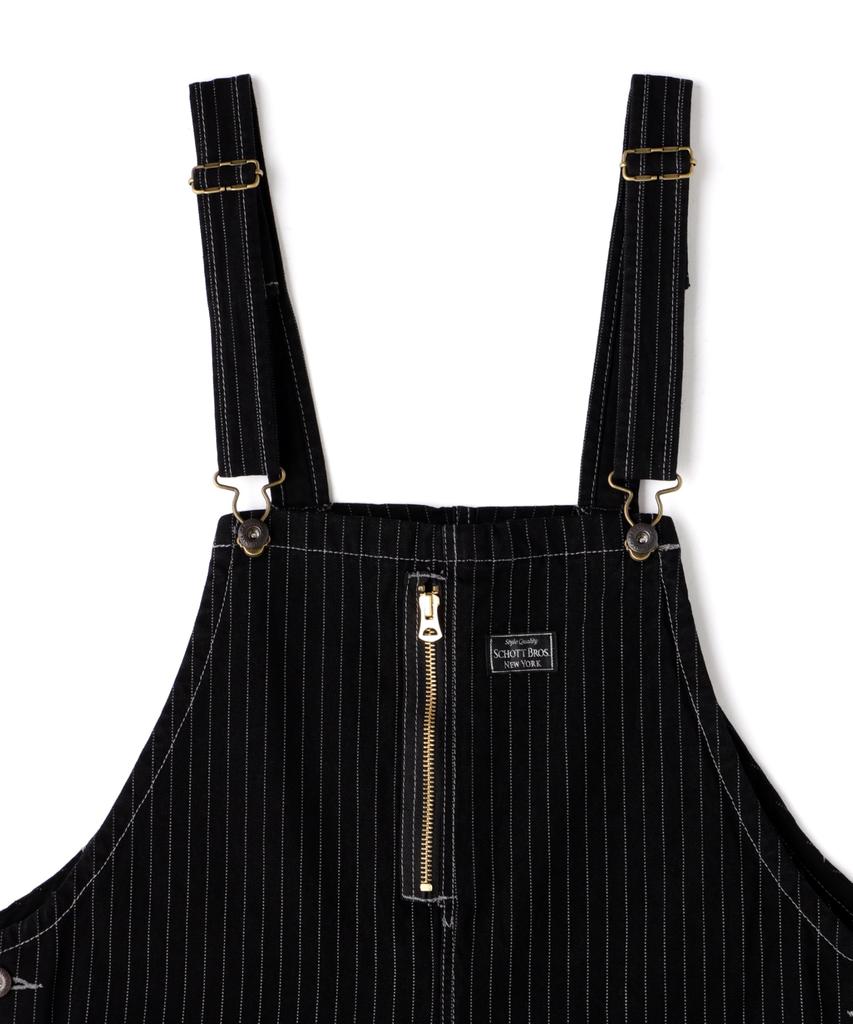 Schott OLD HICKORY DENIM Size OVERALLS, Men's, XL, 010, Black, 782-5911003