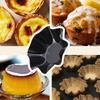Set of 4 Multifunctional Fluted Flower Shape Cake Pan Carbon Steel Reusable Tortillas Shell Molds for Home Baking