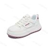 Women's White Sneakers Autumn New Mesh Breathable Height Increase Casual Shoes Comfortable Fashion Cross Tied Non Slip Flats