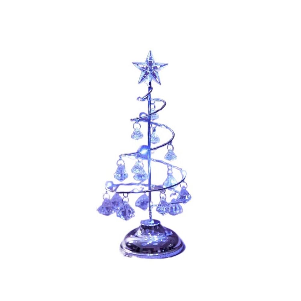 Colorful Xmas Decorations Table Lamp Silver Christmas Tree Lamp  Party