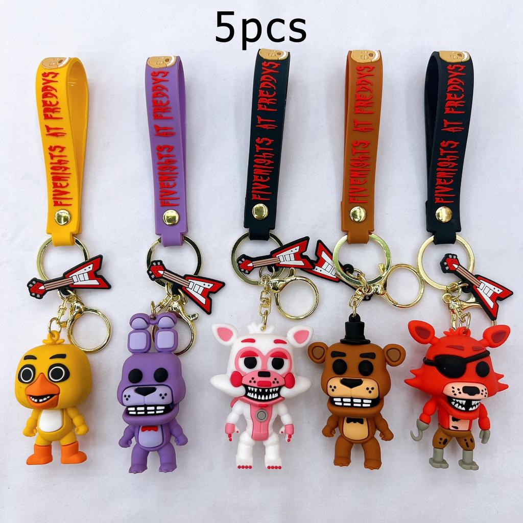 Non-Toxic Cartoon Game Action Figure Fnaf Freddy'S Fazbear Bear Doll Model Toy Five Nights Freddy Keychain For Kid Birthday Gift