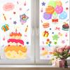 Birthday-themed Glass Stickers for Children's Room Decoration of Birthday Party Window