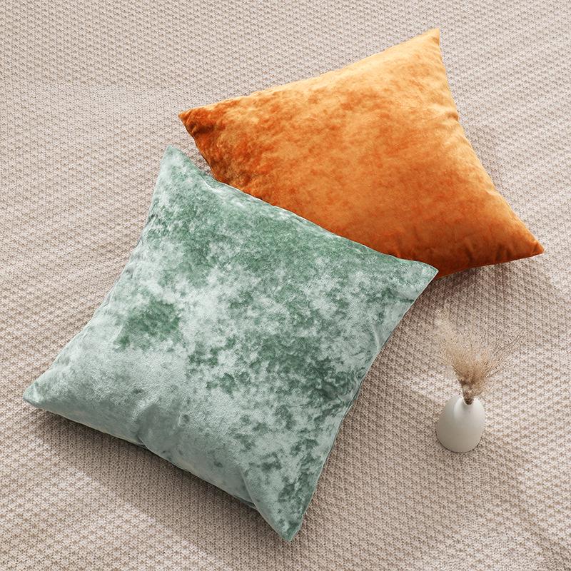 Golden Velvet Nordic Style Thickened Cushion Cover – Italian Light Luxury Home Decor