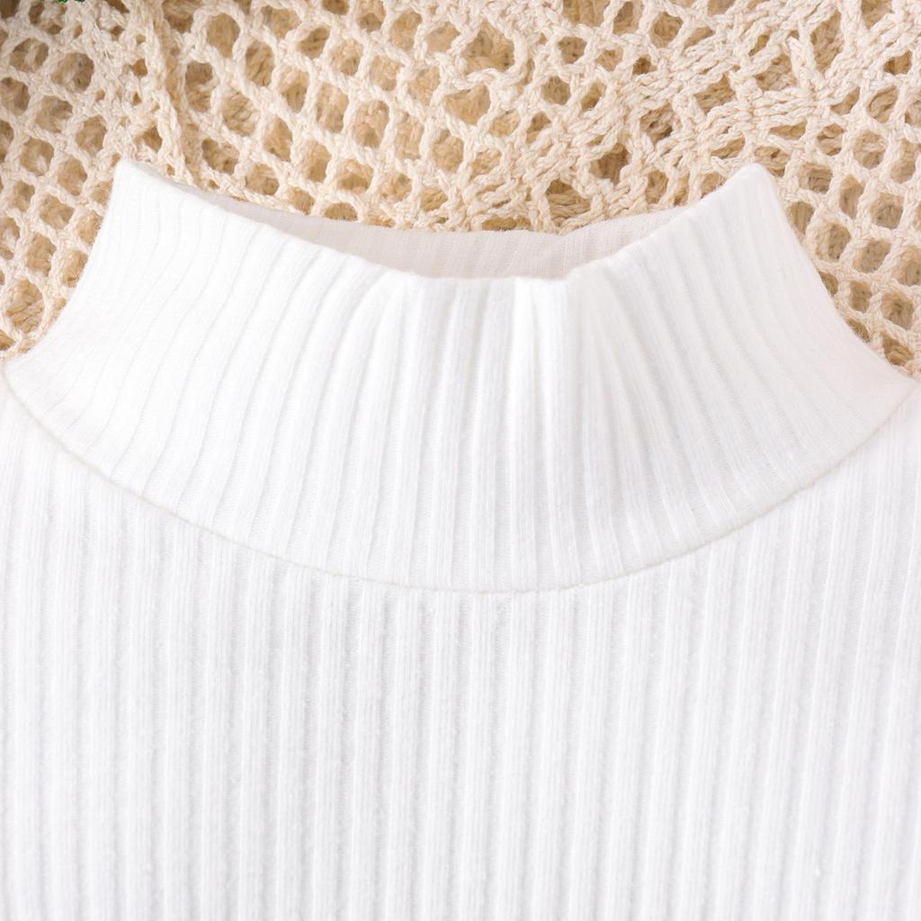 Kinder Kleinkind Mädchen Herbst Outfit Langarm Rollkragen Tops + Muster Rüschen A-Linie Rock Frühling Kleidung