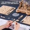 ROBOTIME 3D Holzpuzzle mit Murmelspiel-Controller Murmelbahn Sommerurlaub Bastelset für Bastel-Gehirn-Basteleien für Erwachsene und MINT-Bildung