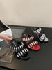 fashion Fashion Women Slides Slippers Sexy Party Pumps Thin High Heels Black Red Silver Gladiator Summer Dress Sandals Slip On Party  39