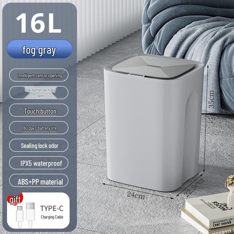 Automatic Smart Induction Trash Can for Home – Large Capacity for Living Room, Kitchen, Bathroom