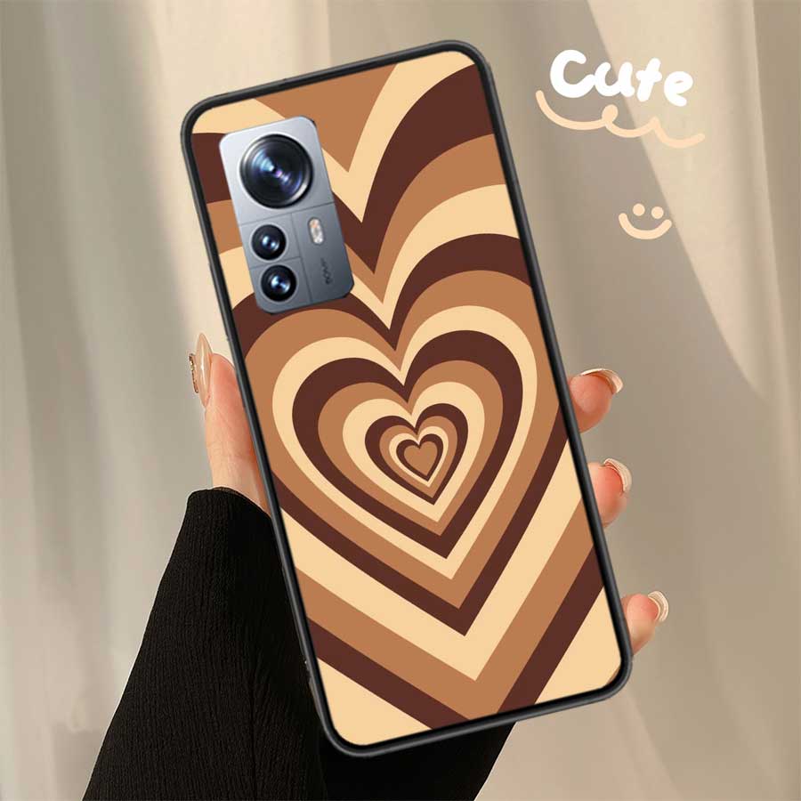 Heart Circle Phone Case For Xiaomi Poco X6 X5 X4 X3 GT NFC M4 M5 Pro 5G M3 Mi Note 10 Lite F5 F4 F3 F2 F1 Capa Coque TPU Cover C
