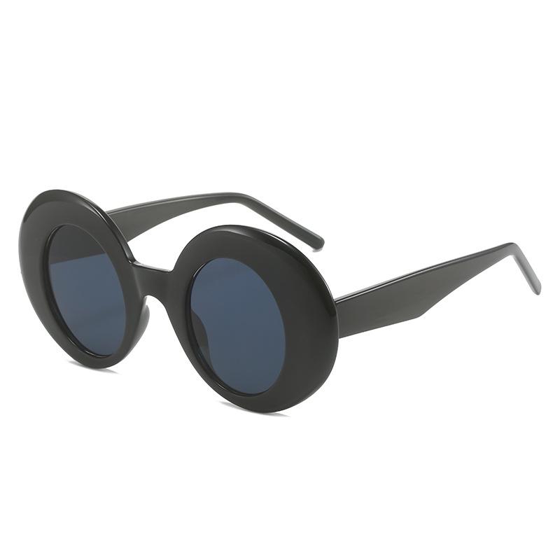 

Luxury Women Round Sunglasses Brand Oversized Shades Eyewear Female Candy Color Sun Glasses Men Oculos as pictures