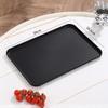 Chinese Black Tray Round Plastic Fruit Tray Tea Room Water Cup Tea Tray Snack Tray Afternoon Tea Dessert Tray