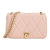 Charles & Keith Fashion Quilted Chain PU Crossbody Bag Small Women bags Cream Black Light-Pink CK2-20671747