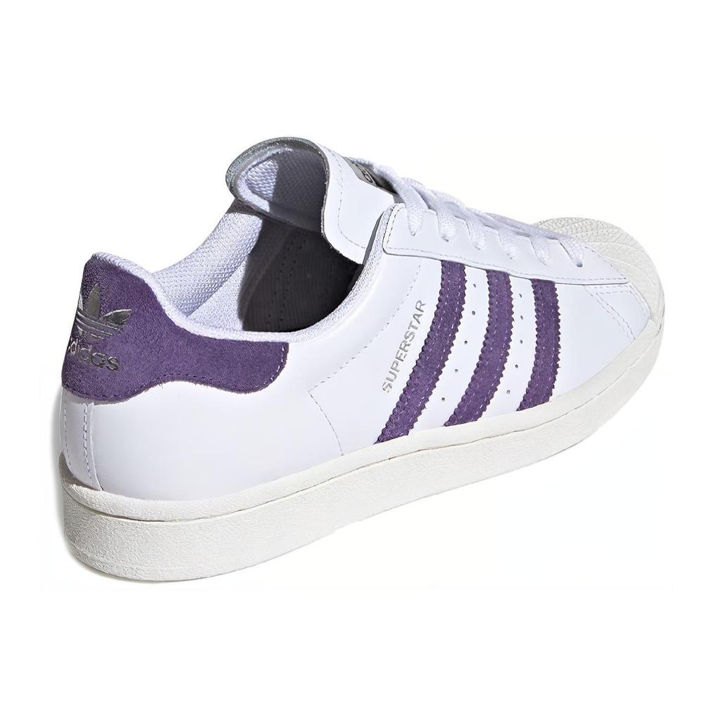 adidas Superstar 'White Tech Purple' (women's Sizes) Cloud White / Tech Purple / Skateboard Shoes FV3373