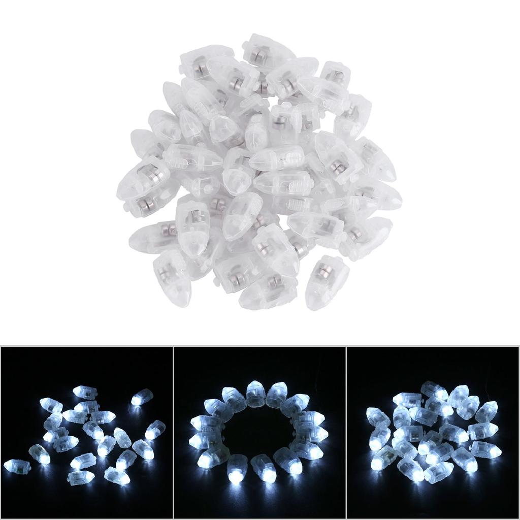 1 Set 50Pcs Waterproof LED Lights for Paper Lantern Ballon Wedding Party Decor White