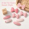 16pcs Floral Fabric Bowknot Baby BB Clips No Hurt Toddler Hair Bows Hairpins  Kid Hair Accessories
