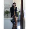 Women's High-End Grey Suit Jacket - Autumn 2025, Korean Style, Loose Casual Fit for Early Autumn