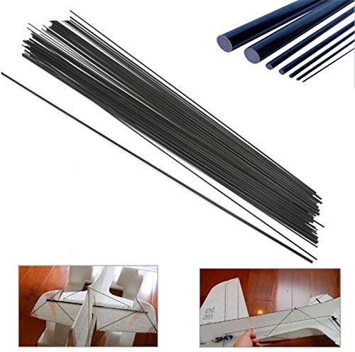 Carbon Fiber Rods, 4mm Diameter, 300mm Long, DIY Rod Accessories, 4*300MM, Pack of 10 (4*300, 10) (4*300mm)